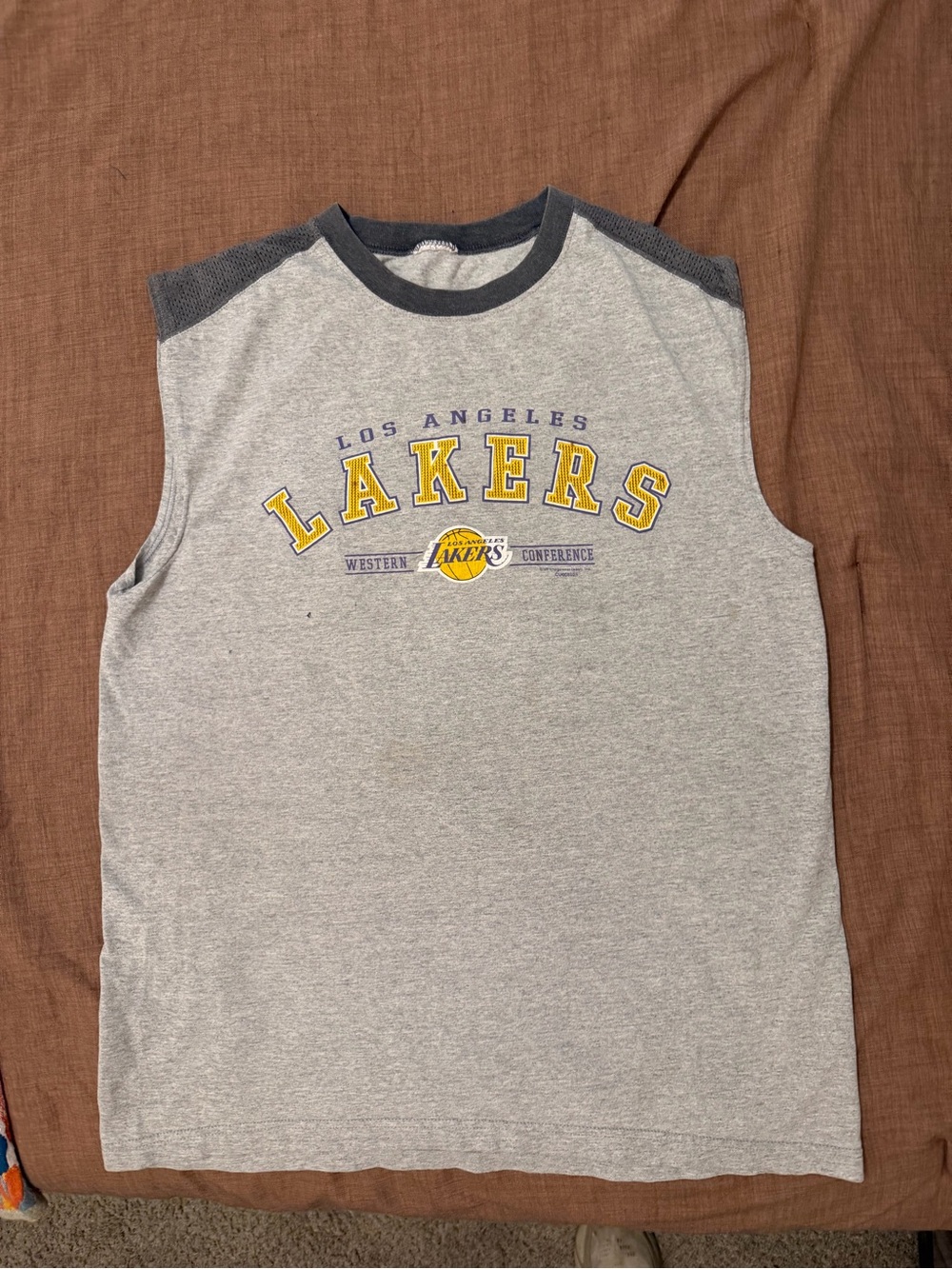 Los Angeles Lakers Grey Sleeveless Tank Top